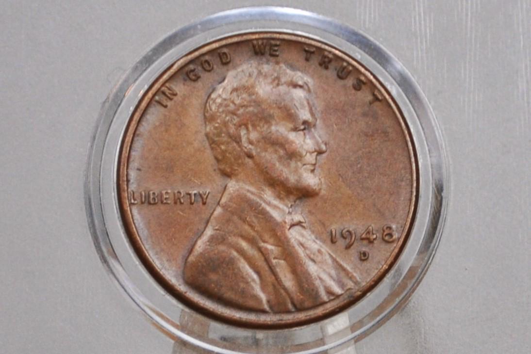 1948 Wheat Pennies, P,D,S - Choose by Mint & Grade - WWII Era Cent - 1948 D Wheat Ear 1948 S Wheat Back Cent - Collectible Coins