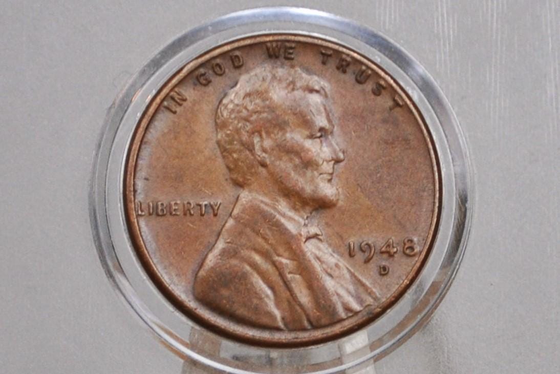 1948 Wheat Pennies, P,D,S - Choose by Mint & Grade - WWII Era Cent - 1948 D Wheat Ear 1948 S Wheat Back Cent - Collectible Coins