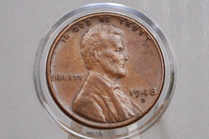 1948 Wheat Pennies, P,D,S - Choose by Mint & Grade - WWII Era Cent - 1948 D Wheat Ear 1948 S Wheat Back Cent - Collectible Coins