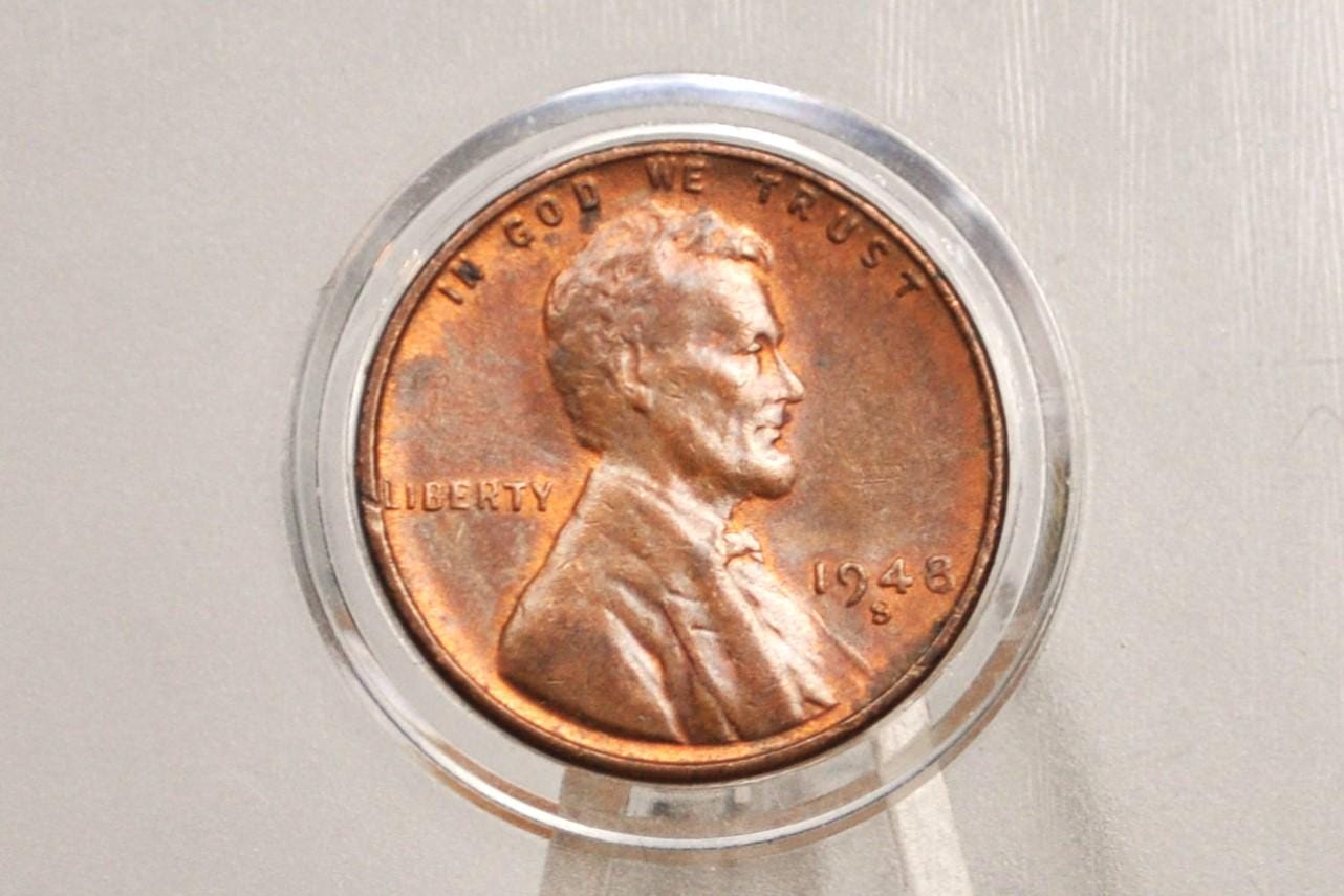 1948 Wheat Pennies, P,D,S - Choose by Mint & Grade - WWII Era Cent - 1948 D Wheat Ear 1948 S Wheat Back Cent - Collectible Coins