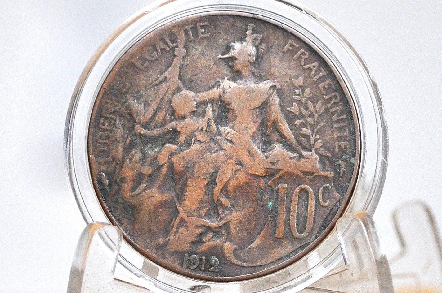 1909-1917 French 10 Centimes Coin - Choose by Date, Ten Centimes France, Beautiful Coins, Authentic -