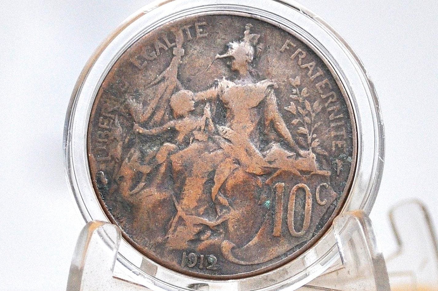 1909-1917 French 10 Centimes Coin - Choose by Date, Ten Centimes France, Beautiful Coins, Authentic -
