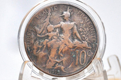 1909-1917 French 10 Centimes Coin - Choose by Date, Ten Centimes France, Beautiful Coins, Authentic -