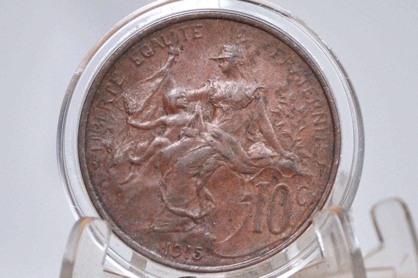 1909-1917 French 10 Centimes Coin - Choose by Date, Ten Centimes France, Beautiful Coins, Authentic -