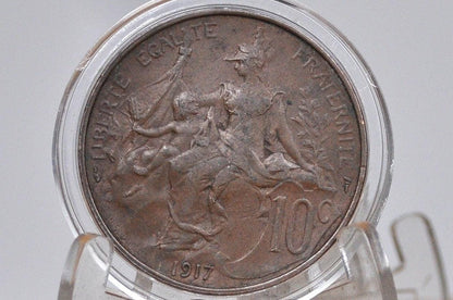 1909-1917 French 10 Centimes Coin - Choose by Date, Ten Centimes France, Beautiful Coins, Authentic -