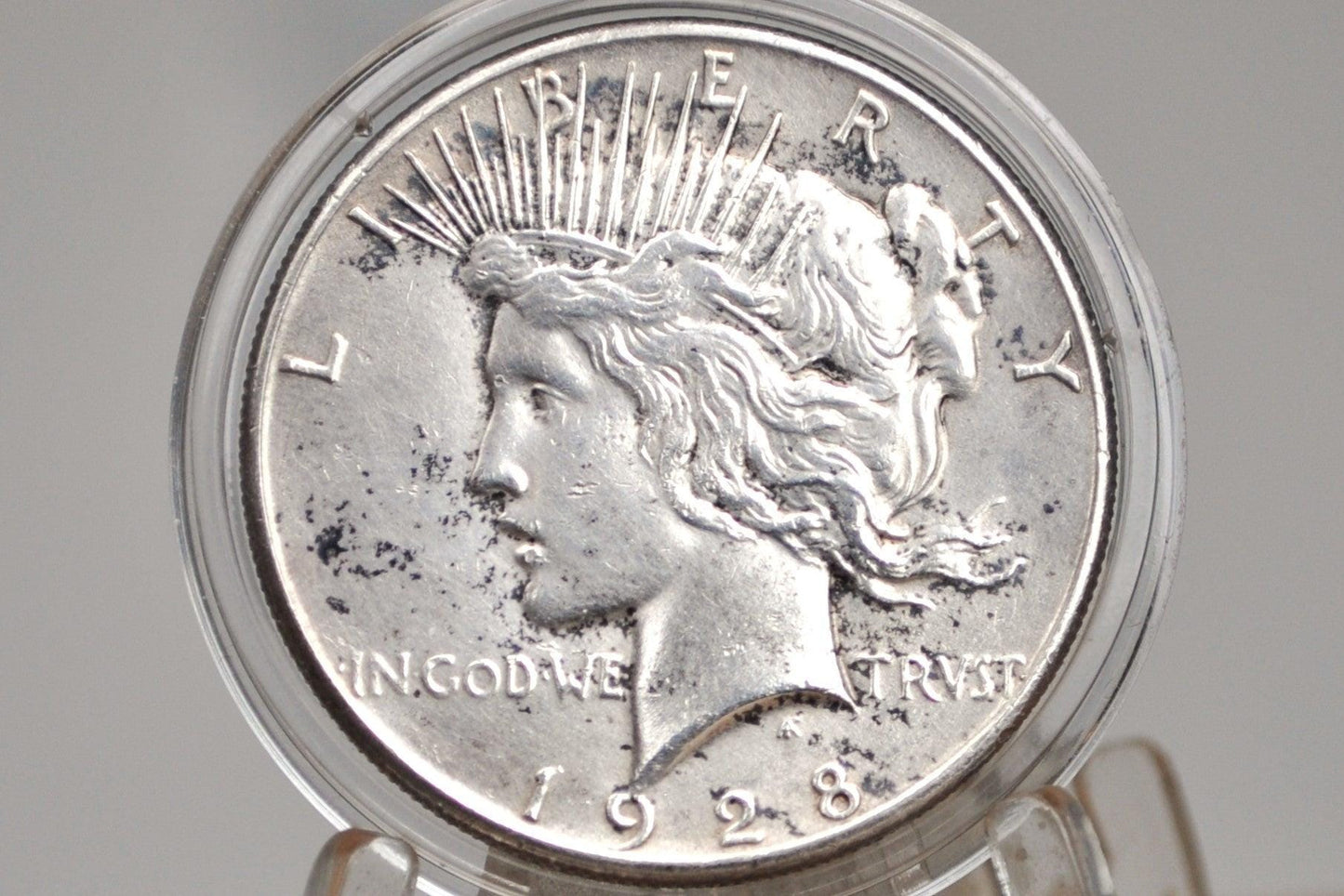 1928 Peace Dollar, Key Date - Uncirculated Details, Cleaned - Philadelphia Mint - 1928 P Silver Dollar Key Date 1928 Peace Dollar (Copy)
