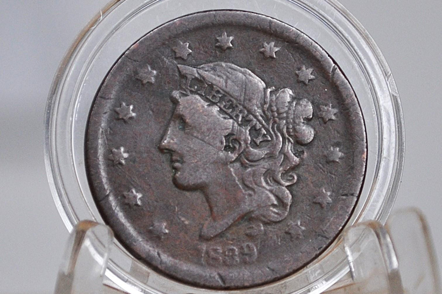 1839 Large Cent - Very Fine Details - 1839 US 1 Cent - 1839 One Cent - Matron Head Modified 1835 to 1839 Young Head