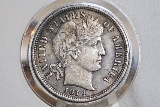 1914 Barber Silver Dime - Choose by Mint & Grade - Philadelphia / Denver Mints - 1914 P Barber Dime Liberty Head Dime 1914 P and D