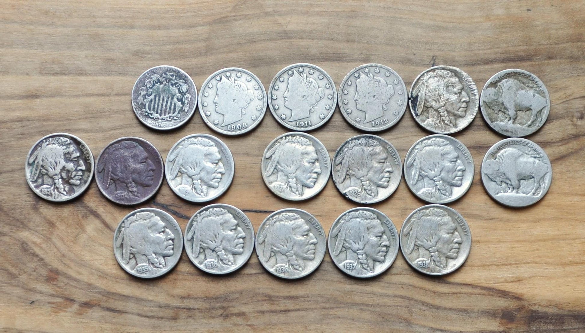 Lot of Old US Nickels - Varying Dates, Types, and Conditions - Discount Coin Lot!