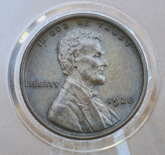 1928-S Wheat Penny - F/VF (Fine to Very Fine) Grade / Condition - San Francisco Mint - 1928S Wheat Ear Cent / 1928S Lincoln Wheat
