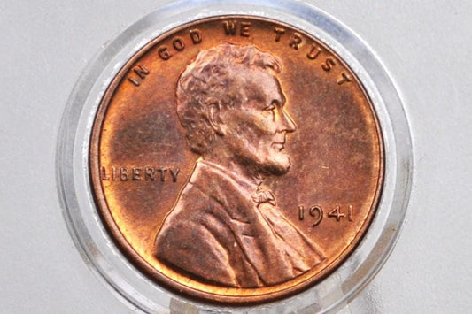 1941 Wheat Penny - XF-Uncirculated Grade / Condition - WWII Era Cent - 1941 P Wheat Ear Cent Lincoln Penny 1941 - Collectible Coin