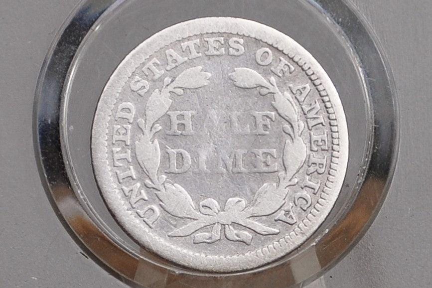 1858 Half Dime - Good - 1858 Seated Liberty Half Dime - Early American Coin - 1858 Silver Half Dime Liberty Seated 1858