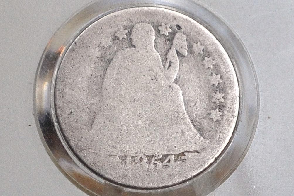 1854 Seated Liberty Dime - AG (About Good) - 1854 Silver Dime / 1854 Liberty Seated Dime With Arrows