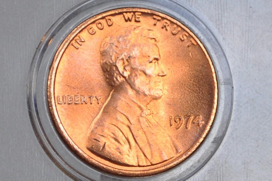1974 P,D,S Lincoln Memorial Penny - Philadelphia, Denver, San Francisco Mints - Collectible Coin - 1974 P 1974 D 1974 S Memorial Cent