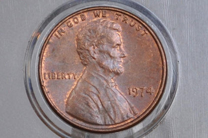 1974 P,D,S Lincoln Memorial Penny - Philadelphia, Denver, San Francisco Mints - Collectible Coin - 1974 P 1974 D 1974 S Memorial Cent