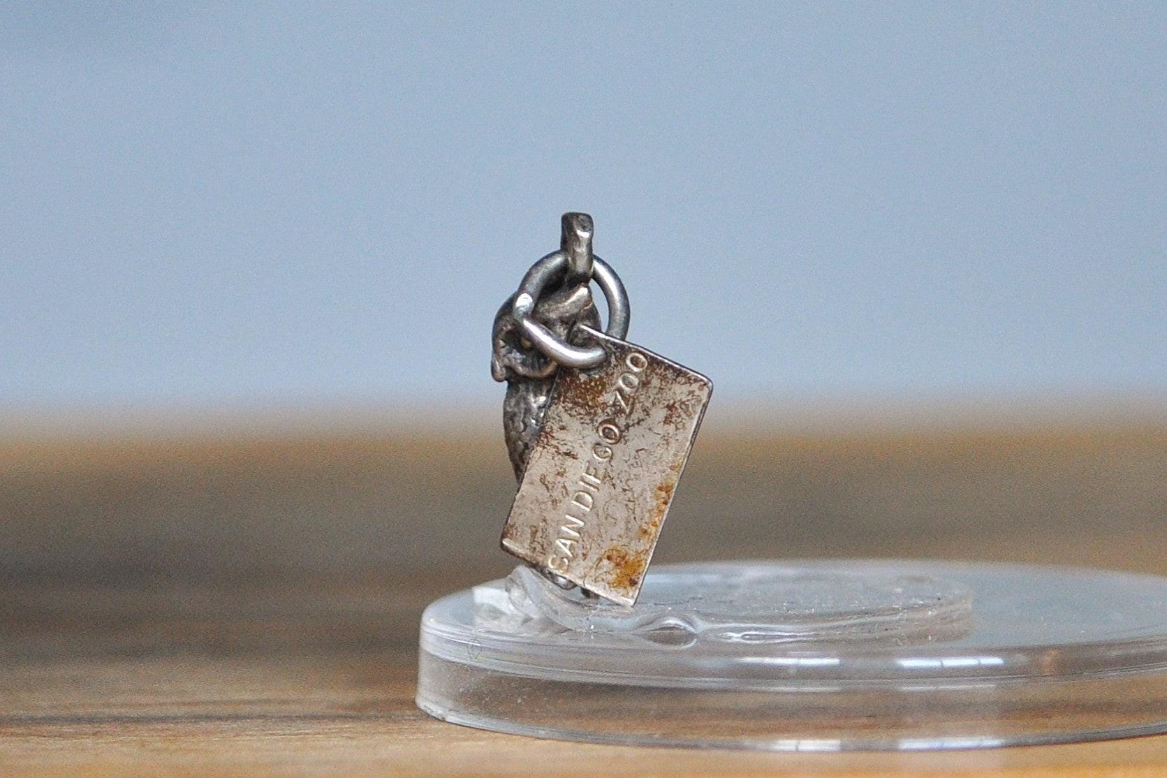 Sterling Silver Bell Trading Post San Diego Zoo Owl Pendant - Stamped and Tested Sterling Silver - Native American Silver