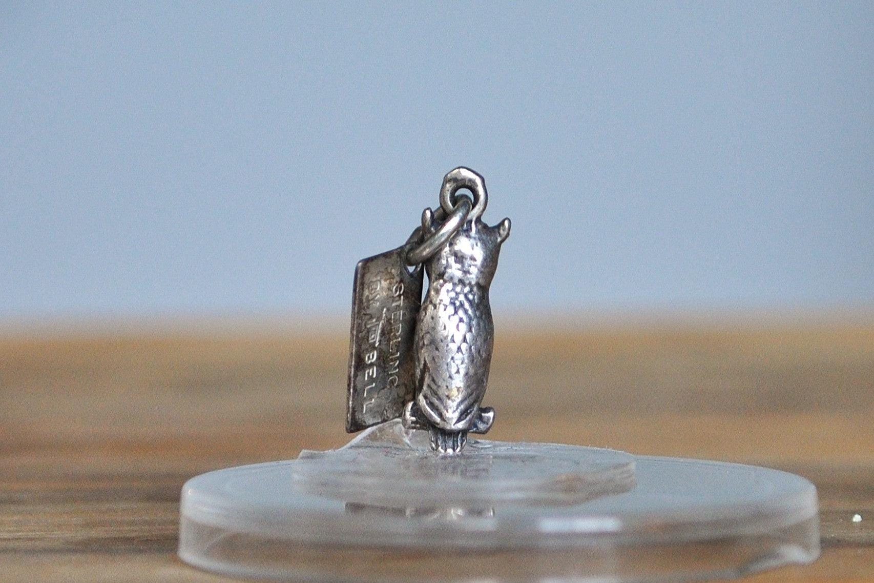 Sterling Silver Bell Trading Post San Diego Zoo Owl Pendant - Stamped and Tested Sterling Silver - Native American Silver