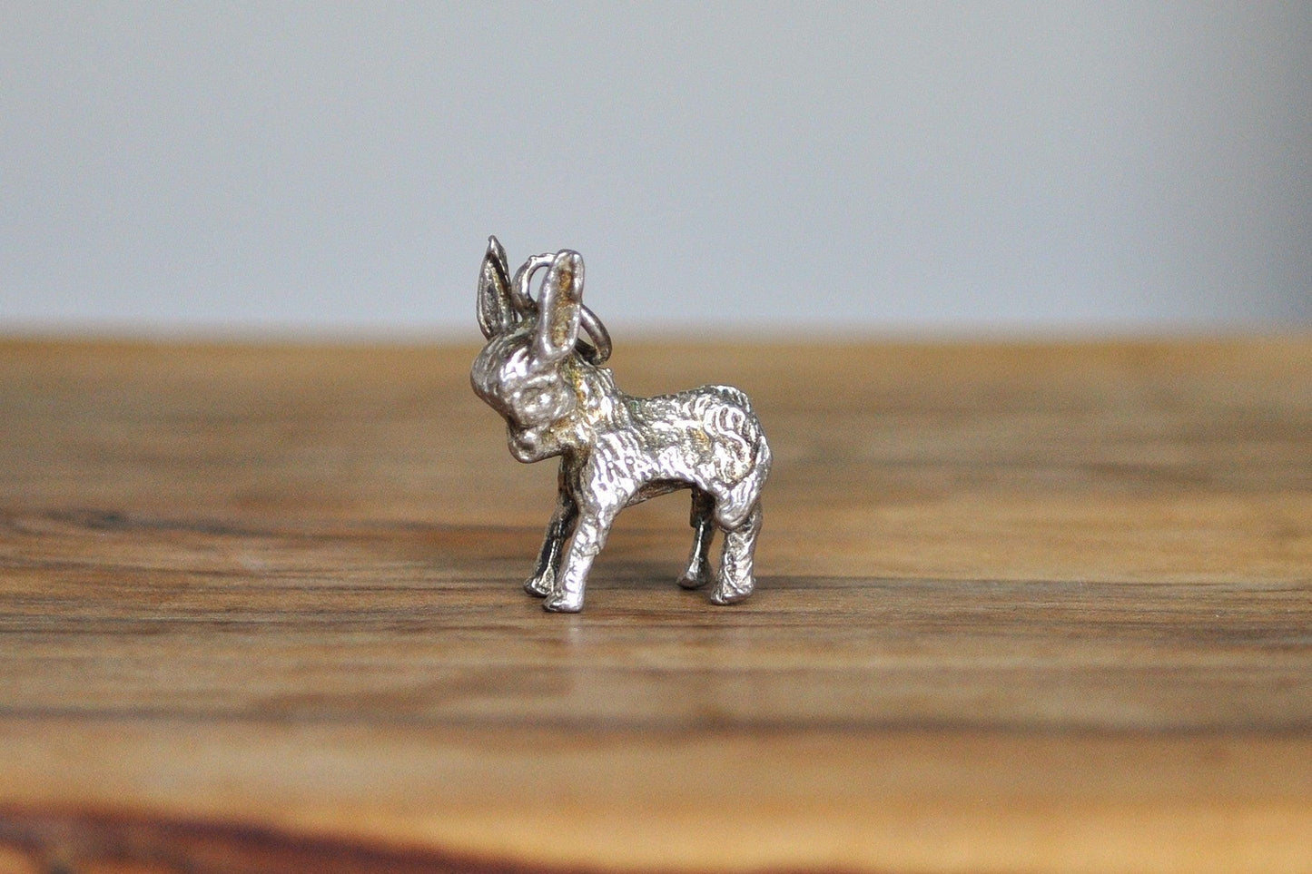 Cute Sterling Silver Baby Donkey Pendant - Tested Sterling Silver - Baby Burro Silver Pendant - Silver Mule Pendant