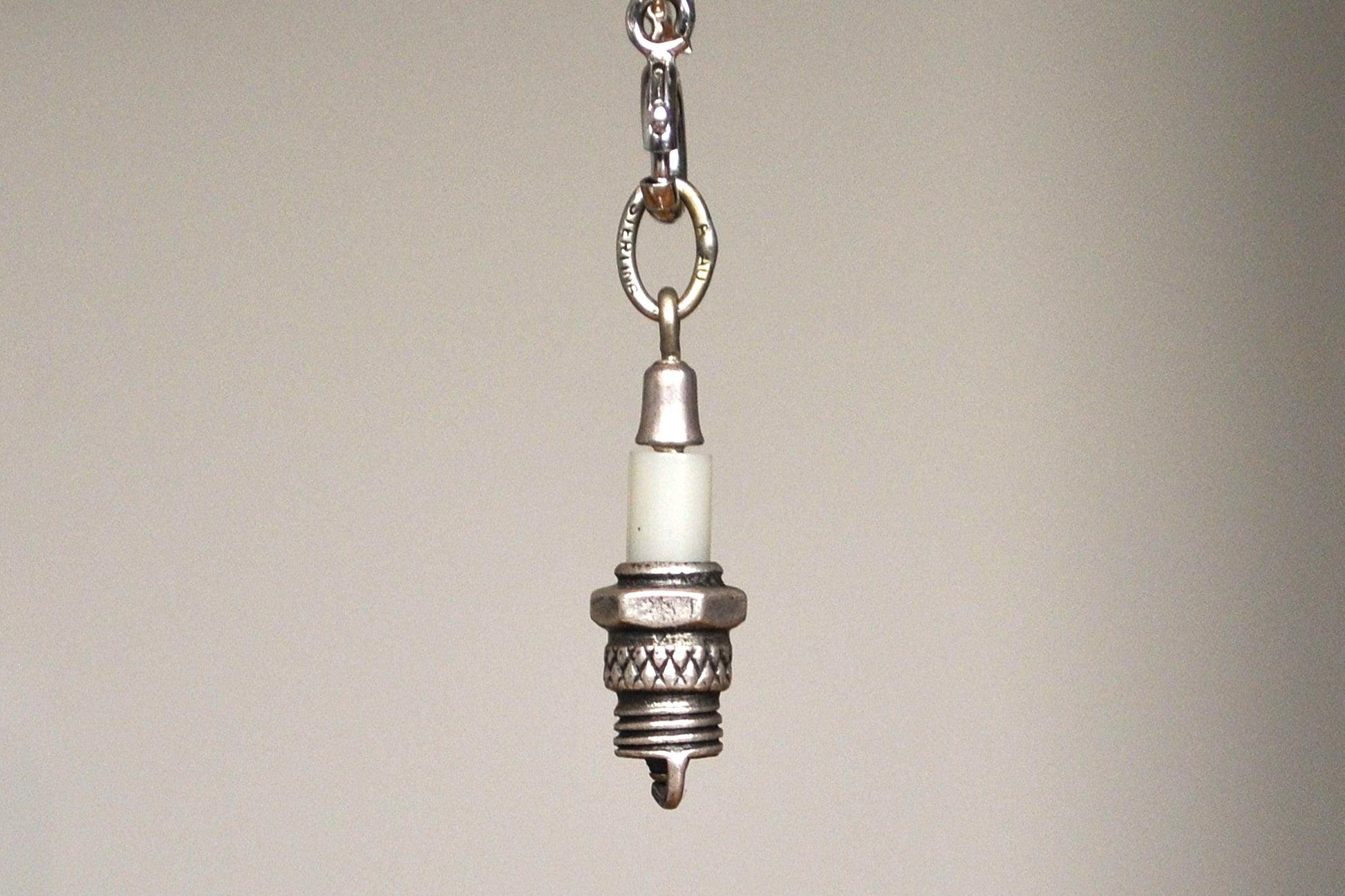Intricate Sterling Silver Spark Plug Pendant - Tested and Stamped Sterling Silver - Beau Sterling Charm