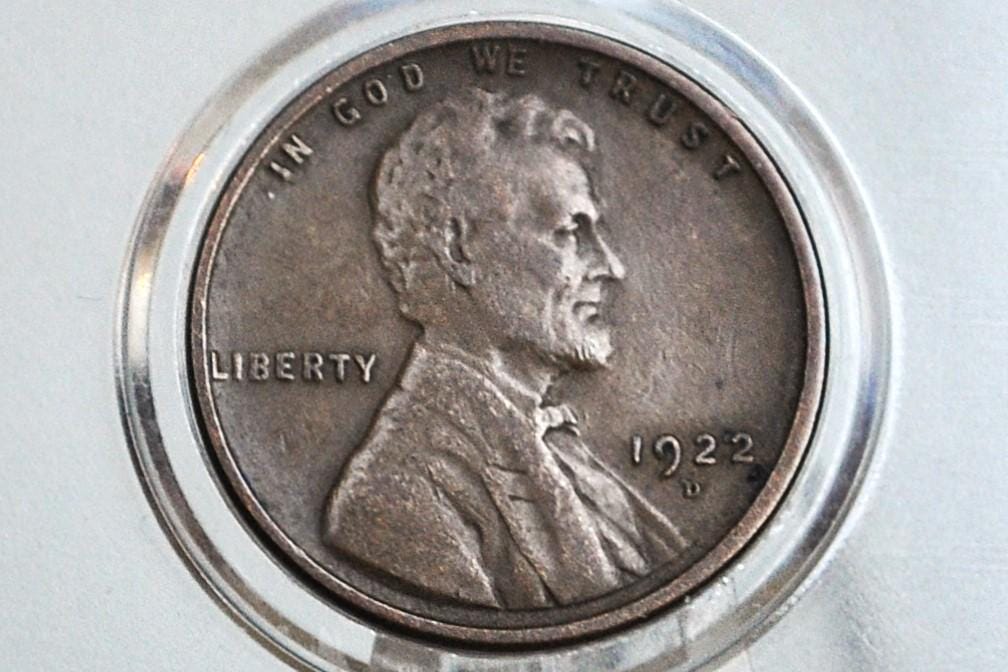 1922-D Wheat Penny - VG-F (Very Good to Fine) Grade / Condition - Denver Mint - 1922 D Wheat Ear Cent - 1922 D Penny Wheat Back - Key Date