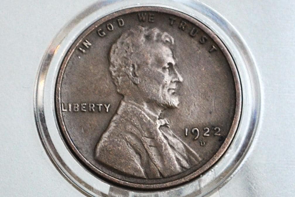 1922-D Wheat Penny - Denver Mint 1922 Wheat Ear Cent - 1922 D Wheat Back Cent - 1922 D Penny Wheat Back - Key Date