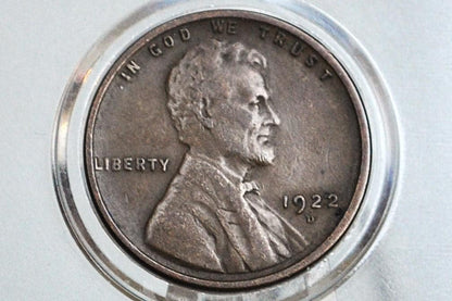 1922-D Wheat Penny - Denver Mint 1922 Wheat Ear Cent - 1922 D Wheat Back Cent - 1922 D Penny Wheat Back - Key Date