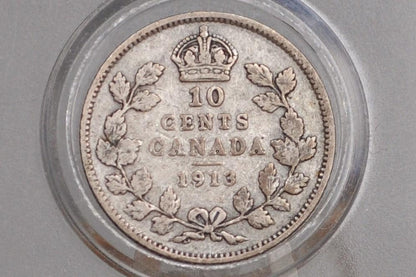 1913 Canadian Ten Cent - Choose by Grade / Condition - King George V - 10 Cent Canada 1913 Cent - 1913 Canada Dime