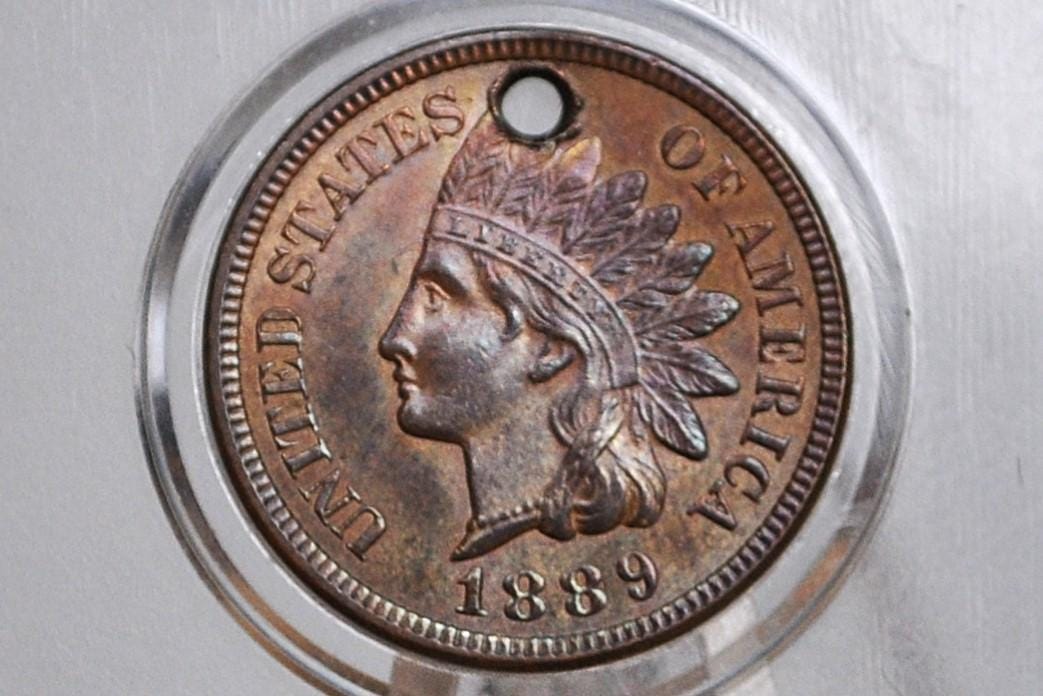 1889 Indian Head Penny - Choose by Grade / Condition, G-XF (Good to Extremely Fine) - 1889 Indian Head Cent - US One Penny 1889