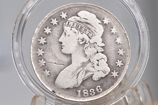 1836 Capped Bust Half Dollar - VG/VG+; Great Detail - 1836 Half Dollar US Half Dollar 1836 Early American Coin