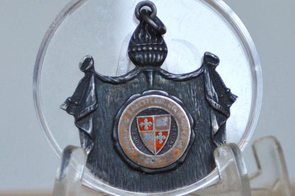 Antique Sterling Silver St. Lawrence University Emblem Pendant - Stamped and Tested Sterling Silver - Prestigious School Medal