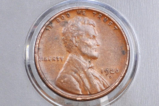 1920-D Wheat Penny - Choose by Grade - Denver Mint - 1920 D Wheat Ear Cent - Good Date and Mint