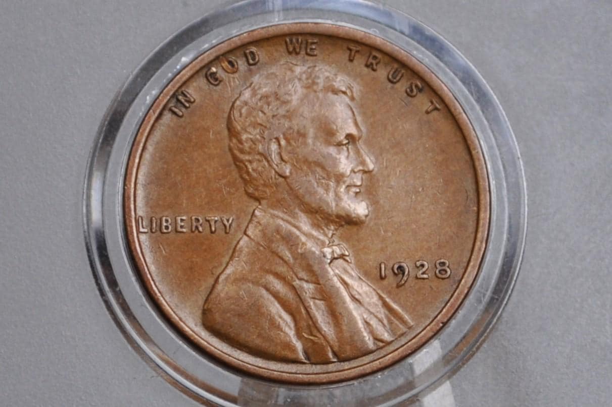 1928-S Wheat Penny - F/VF (Fine to Very Fine) Grade / Condition - San Francisco Mint - 1928S Wheat Ear Cent / 1928S Lincoln Wheat