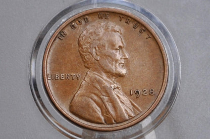 1928-S Wheat Penny - F/VF (Fine to Very Fine) Grade / Condition - San Francisco Mint - 1928S Wheat Ear Cent / 1928S Lincoln Wheat