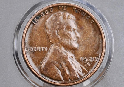 1928-S Wheat Penny - F/VF (Fine to Very Fine) Grade / Condition - San Francisco Mint - 1928S Wheat Ear Cent / 1928S Lincoln Wheat