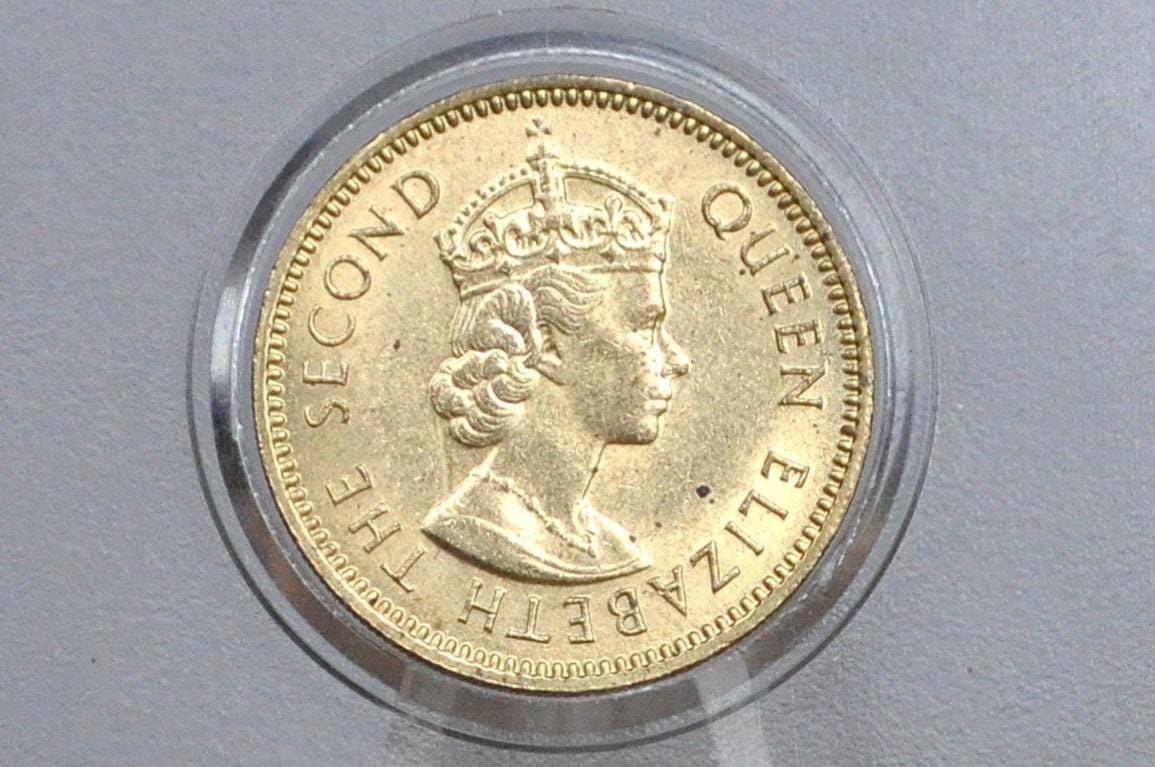 1965 Hong Kong Ten Cents - UNC Grade / Condition - Queen Elizabeth II - 10 Centimes Hong Kong -