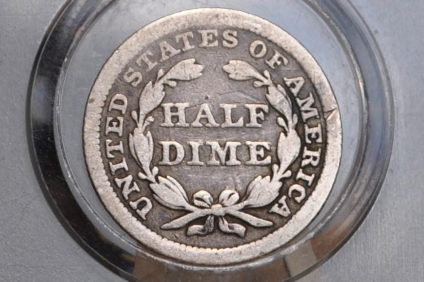 1853 Half Dime - VG - 1853 Seated Liberty Half Dime - Early American Coin - 1853 Silver Half Dime Liberty Seated