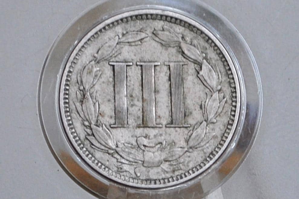 1866 Three Cent "Nickel" Us Coin - Civil War Era - Great Condition - Choose by Grade / Condition - Us 3 Cent Coins