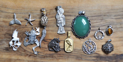 Vintage Sterling Silver Necklace Pendants! Choose by Pendant! Animal, Mythical, Religious, and so many more! Silver Pendants!
