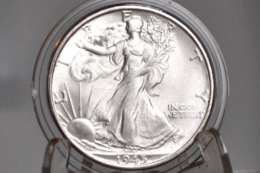 1945-S Walking Liberty Silver Half Dollar - Choose by Grade - San Francisco Mint - WWII Era - 1945S Half Dollar / 1945 S