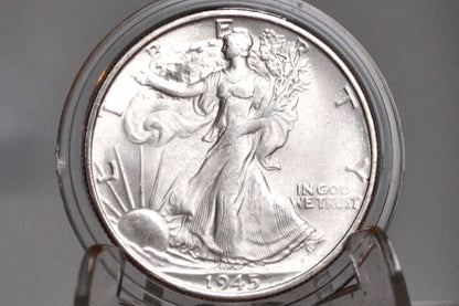 1945-S Walking Liberty Silver Half Dollar - Choose by Grade - San Francisco Mint - WWII Era - 1945S Half Dollar / 1945 S