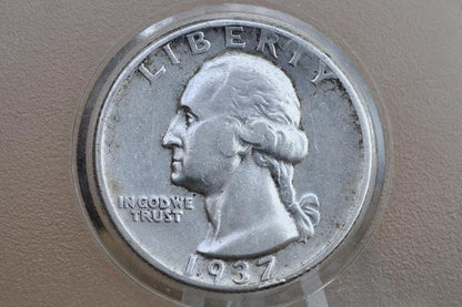 1937-S Washington Silver Quarter - Choose By Grade / Condition - 1937 S Washington Quarter - S Mint 1937 S Quarter; Low Mintage