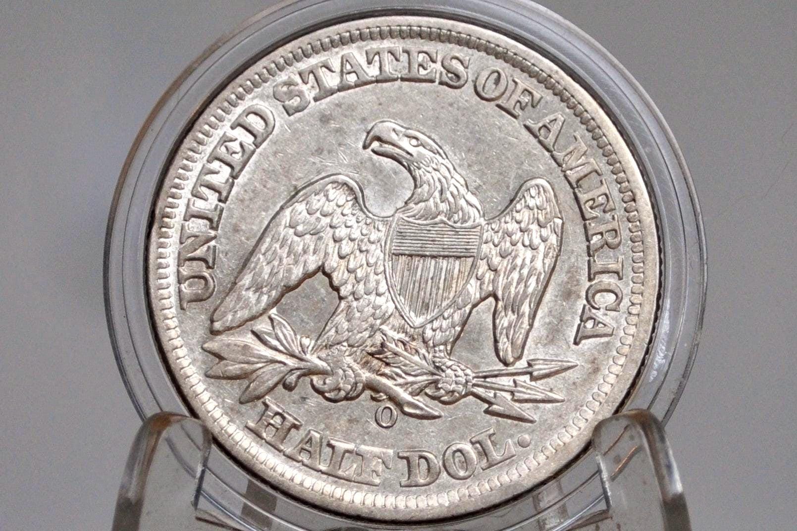 1859-O Seated Liberty Half Dollar - Choice AU - 1859O Liberty Seated Silver Half Dollar 1859 - All TreasureHunterCo. Coins are Authentic