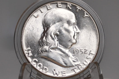 1952 Franklin Silver Half Dollar, P,D,S Mints - Choose by Mint & Grade! - 1952-S Franklin Half Dollar 1952 D Franklin Half 1952 S