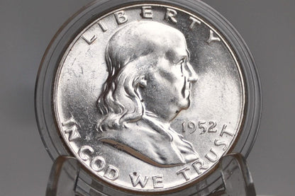 1952 Franklin Silver Half Dollar, P,D,S Mints - Choose by Mint & Grade! - 1952-S Franklin Half Dollar 1952 D Franklin Half 1952 S