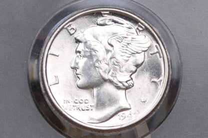1942 Mercury Silver Dimes P,D,S - Choose by Mint & Grade - 1942D Mercury Head / 1942S Winged Liberty Head Dime