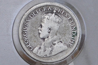 1934 Canadian Silver 10 Cent Coin - G (Good) Condition - Low Mintage Date - Canada 10 Cent Sterling Silver 1934 Canada