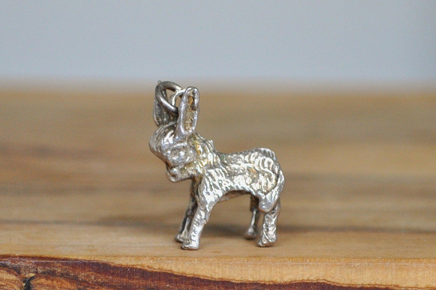 Cute Sterling Silver Baby Donkey Pendant - Tested Sterling Silver - Baby Burro Silver Pendant - Silver Mule Pendant