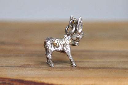 Cute Sterling Silver Baby Donkey Pendant - Tested Sterling Silver - Baby Burro Silver Pendant - Silver Mule Pendant