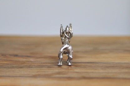 Cute Sterling Silver Baby Donkey Pendant - Tested Sterling Silver - Baby Burro Silver Pendant - Silver Mule Pendant