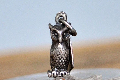 Sterling Silver Bell Trading Post San Diego Zoo Owl Pendant - Stamped and Tested Sterling Silver - Native American Silver